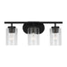 Generation Lighting Canada - Three Light Wall / Bath - Oslo - Midnight Black- Union Lighting Luminaires Decor