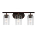 Generation Lighting Canada - Three Light Wall / Bath - Oslo - Bronze- Union Lighting Luminaires Decor