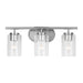 Generation Lighting Canada - Three Light Wall / Bath - Oslo - Brushed Nickel- Union Lighting Luminaires Decor