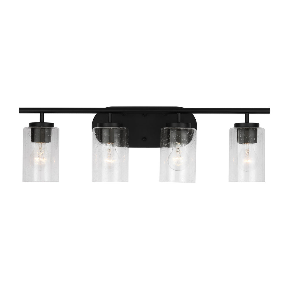 Generation Lighting Canada - Four Light Wall / Bath - Oslo - Midnight Black- Union Lighting Luminaires Decor
