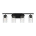 Generation Lighting Canada - Four Light Wall / Bath - Oslo - Midnight Black- Union Lighting Luminaires Decor