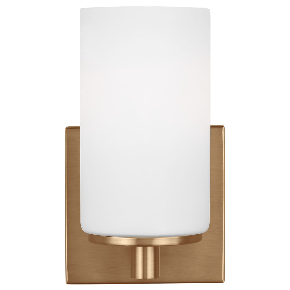 Generation Lighting Canada - One Light Wall / Bath Sconce - Hettinger - Satin Brass- Union Lighting Luminaires Decor