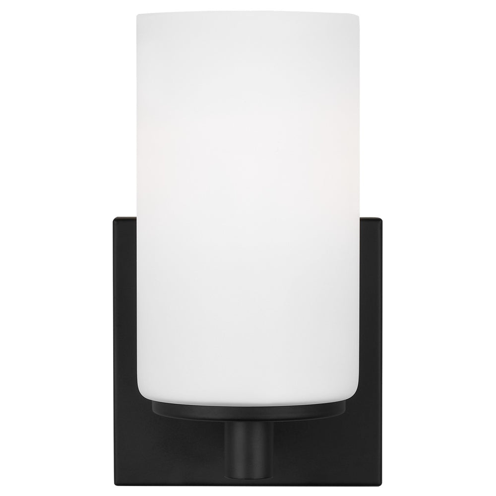 Generation Lighting Canada - One Light Wall / Bath Sconce - Hettinger - Midnight Black- Union Lighting Luminaires Decor