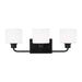 Generation Lighting Canada - Three Light Wall / Bath - Canfield - Midnight Black- Union Lighting Luminaires Decor