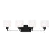 Generation Lighting Canada - Four Light Wall / Bath - Canfield - Midnight Black- Union Lighting Luminaires Decor