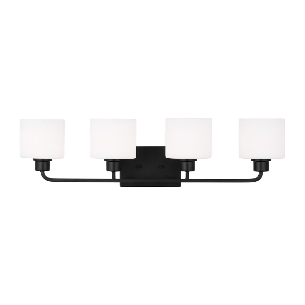 Generation Lighting Canada - Four Light Wall / Bath - Canfield - Midnight Black- Union Lighting Luminaires Decor