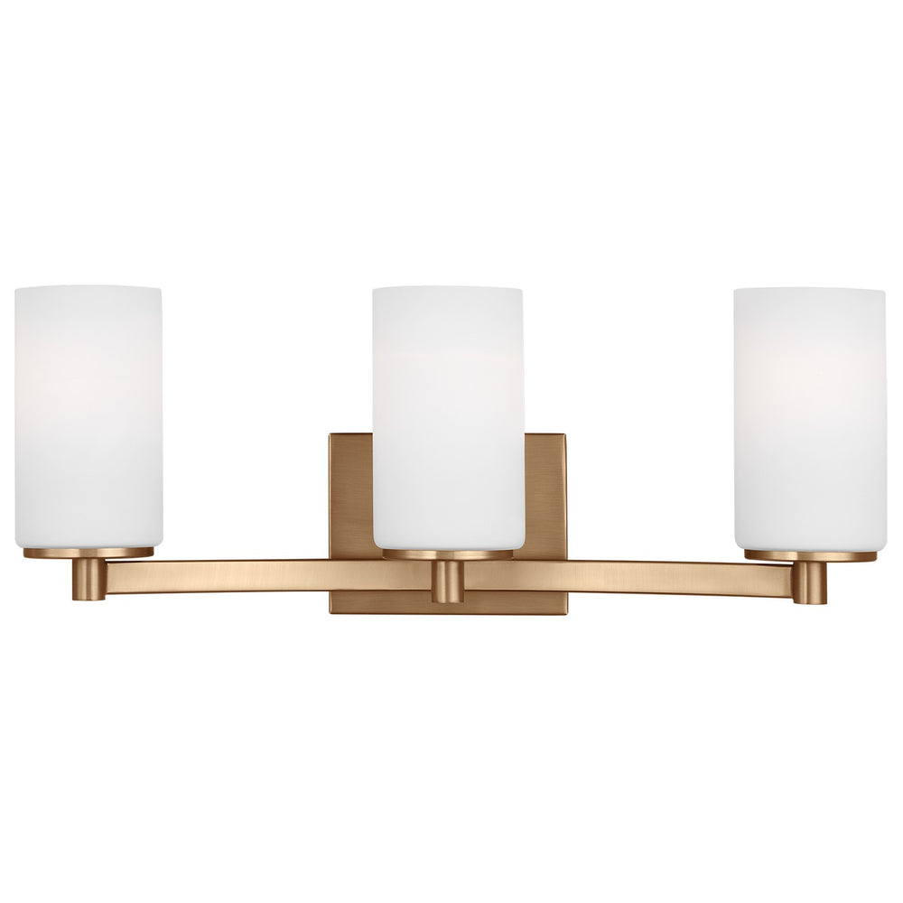 Generation Lighting Canada - Three Light Wall / Bath - Hettinger - Satin Brass- Union Lighting Luminaires Decor