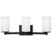 Generation Lighting Canada - Three Light Wall / Bath - Hettinger - Midnight Black- Union Lighting Luminaires Decor