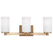 Generation Lighting Canada - Three Light Wall / Bath - Hettinger - Satin Brass- Union Lighting Luminaires Decor