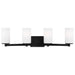Generation Lighting Canada - Four Light Wall / Bath - Hettinger - Midnight Black- Union Lighting Luminaires Decor
