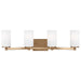 Generation Lighting Canada - Four Light Wall / Bath - Hettinger - Satin Brass- Union Lighting Luminaires Decor