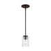 Generation Lighting Canada - One Light Mini-Pendant - Oslo - Bronze- Union Lighting Luminaires Decor