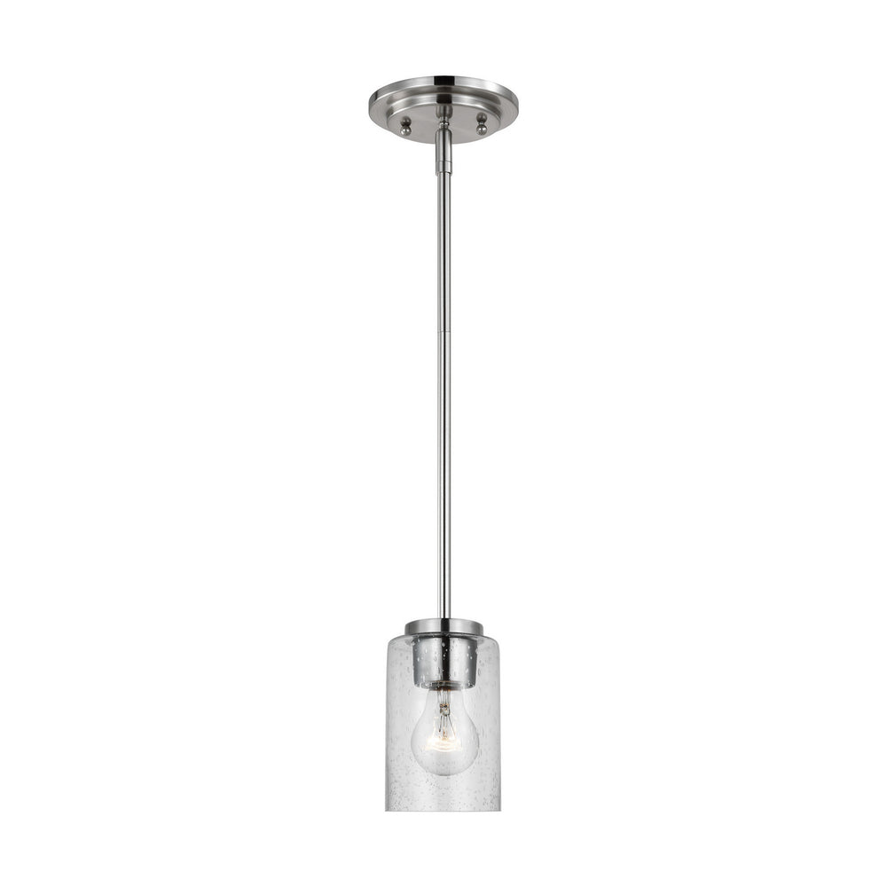 Generation Lighting Canada - One Light Mini-Pendant - Oslo - Brushed Nickel- Union Lighting Luminaires Decor
