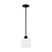Generation Lighting Canada - One Light Mini-Pendant - Canfield - Midnight Black- Union Lighting Luminaires Decor