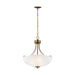 Generation Lighting Canada - Three Light Pendant - Geary - Satin Brass- Union Lighting Luminaires Decor