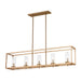 Visual Comfort Studio Canada - Five Light Island Pendant - Zire - Satin Brass- Union Lighting Luminaires Decor