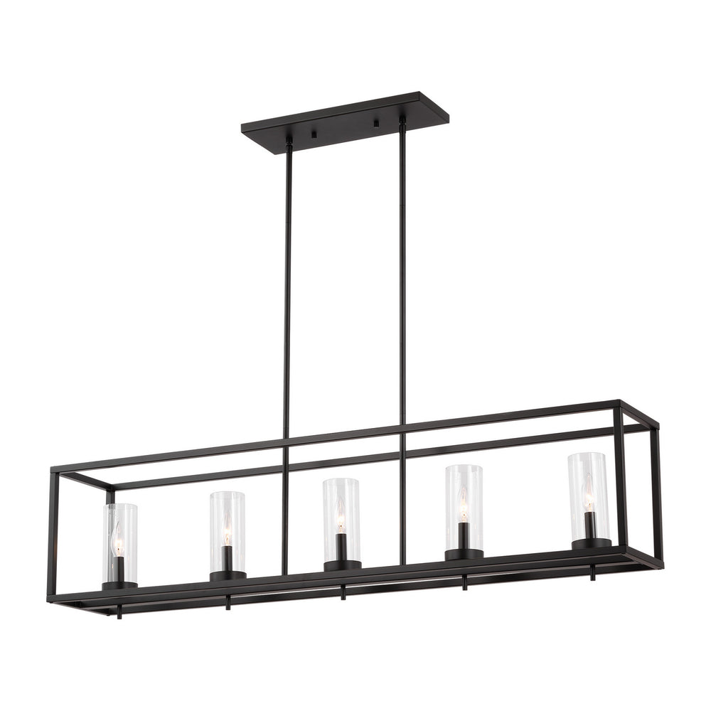 Visual Comfort Studio Canada - Five Light Island Pendant - Zire - Midnight Black- Union Lighting Luminaires Decor