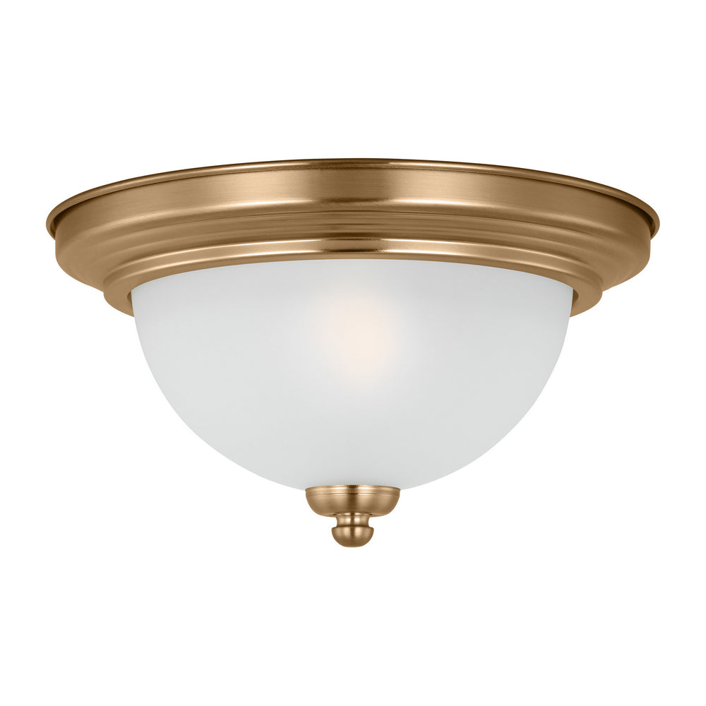 Generation Lighting Canada - One Light Flush Mount - Geary - Satin Brass- Union Lighting Luminaires Decor