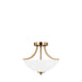 Generation Lighting Canada - Two Light Semi-Flush Convertible Pendant - Geary - Satin Brass- Union Lighting Luminaires Decor