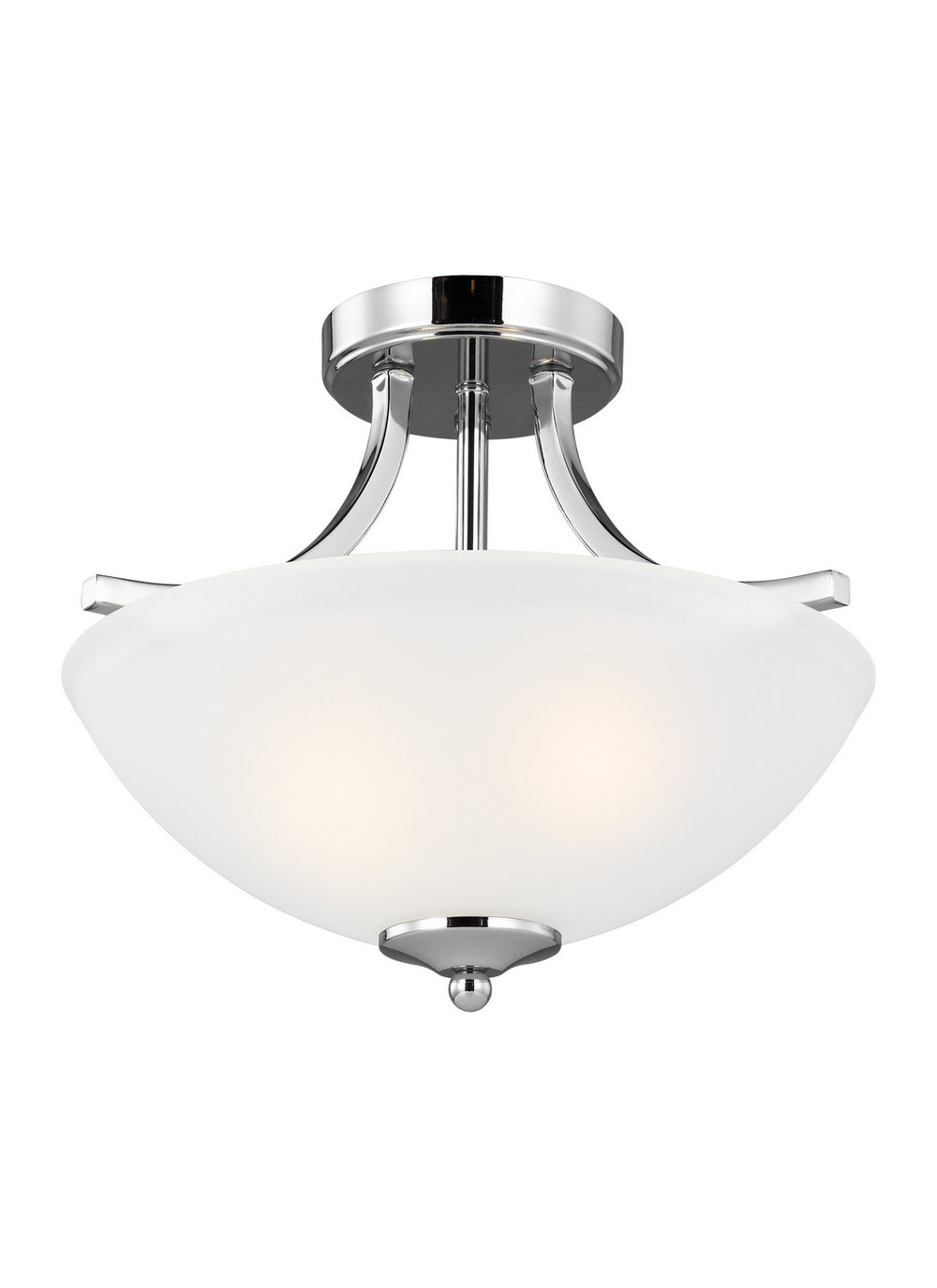 Generation Lighting Canada - Two Light Semi-Flush Convertible Pendant - Geary - Chrome- Union Lighting Luminaires Decor