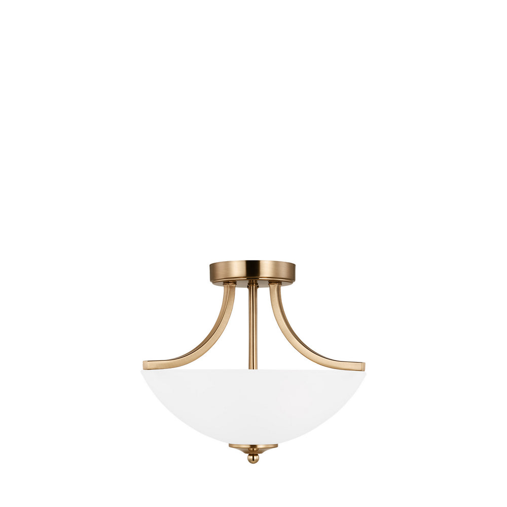 Generation Lighting Canada - Two Light Semi-Flush Convertible Pendant - Geary - Satin Brass- Union Lighting Luminaires Decor