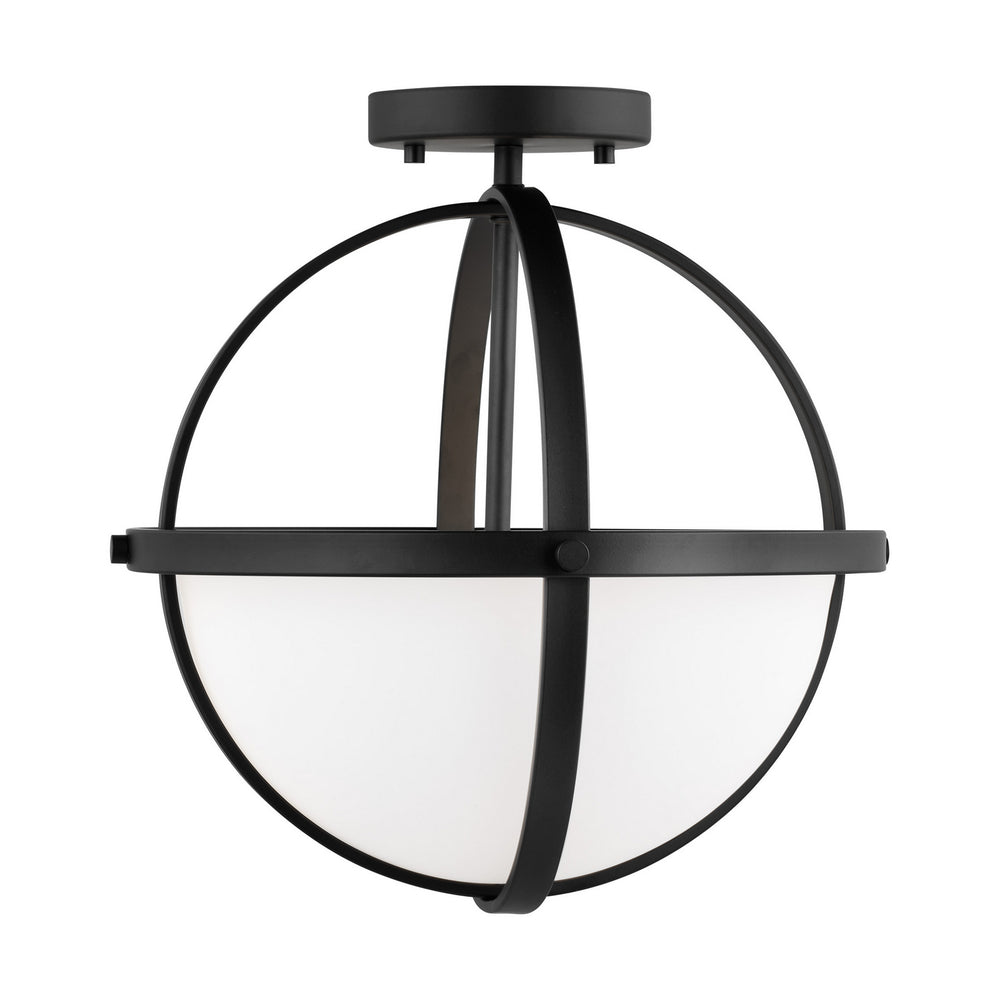 Generation Lighting Canada - Two Light Semi-Flush Convertible Pendant - Alturas - Midnight Black- Union Lighting Luminaires Decor