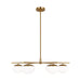 Visual Comfort Studio Canada - Six Light Chandelier - Lune - Burnished Brass- Union Lighting Luminaires Decor