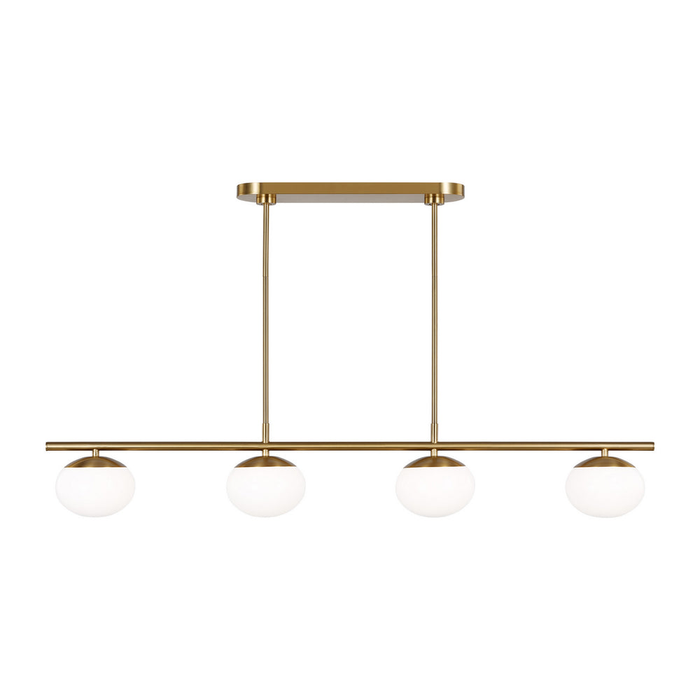 Visual Comfort Studio Canada - Four Light Linear Chandelier - Lune - Burnished Brass- Union Lighting Luminaires Decor