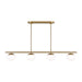 Visual Comfort Studio Canada - Four Light Linear Chandelier - Lune - Burnished Brass- Union Lighting Luminaires Decor