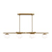 Visual Comfort Studio Canada - Six Light Linear Chandelier - Lune - Burnished Brass- Union Lighting Luminaires Decor