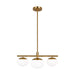 Visual Comfort Studio Canada - Three Light Semi Flush Mount - Lune - Burnished Brass- Union Lighting Luminaires Decor