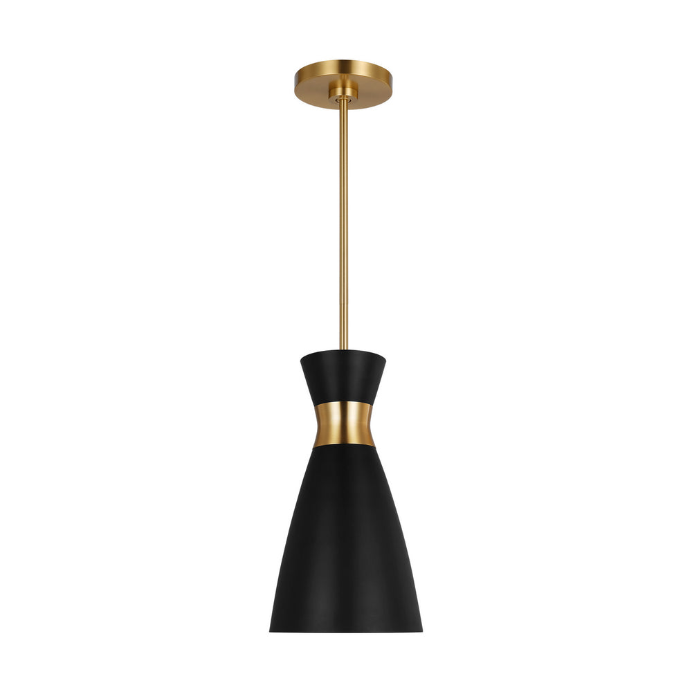 Visual Comfort Studio Canada - One Light Pendant - Heath - Midnight Black and Burnished Brass- Union Lighting Luminaires Decor
