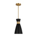 Visual Comfort Studio Canada - One Light Pendant - Heath - Midnight Black and Burnished Brass- Union Lighting Luminaires Decor