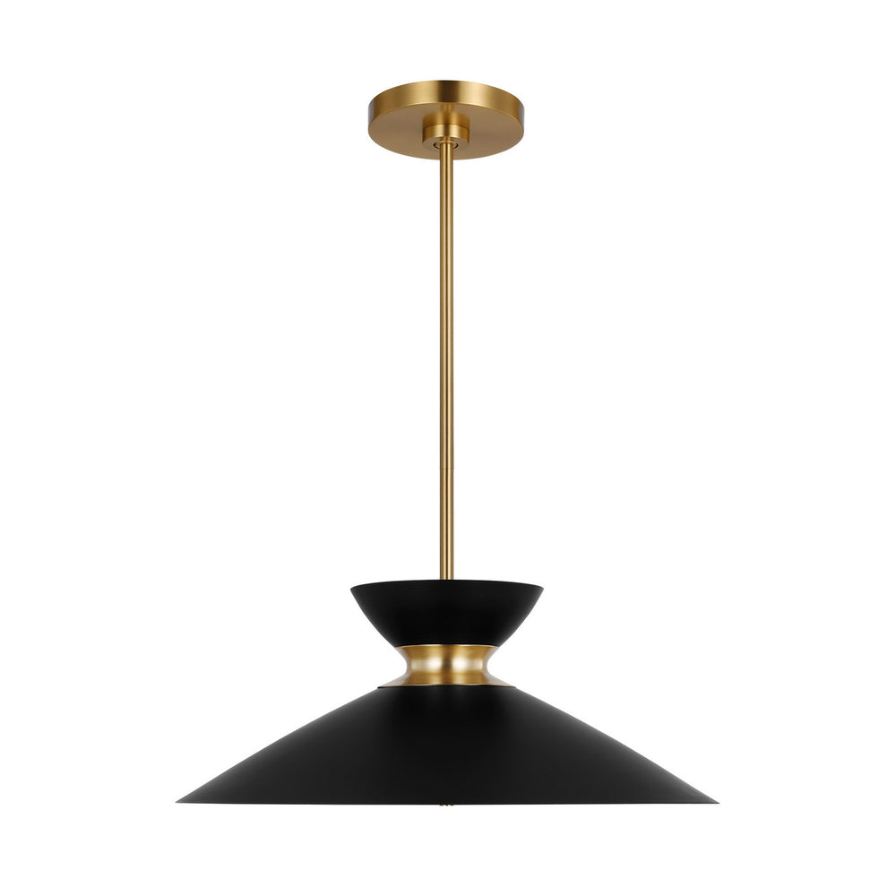 Visual Comfort Studio Canada - One Light Pendant - Heath - Midnight Black and Burnished Brass- Union Lighting Luminaires Decor
