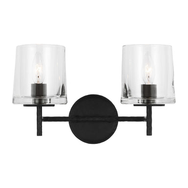 Visual Comfort Studio Canada - Two Light Vanity - Marietta - Aged Iron- Union Lighting Luminaires Decor