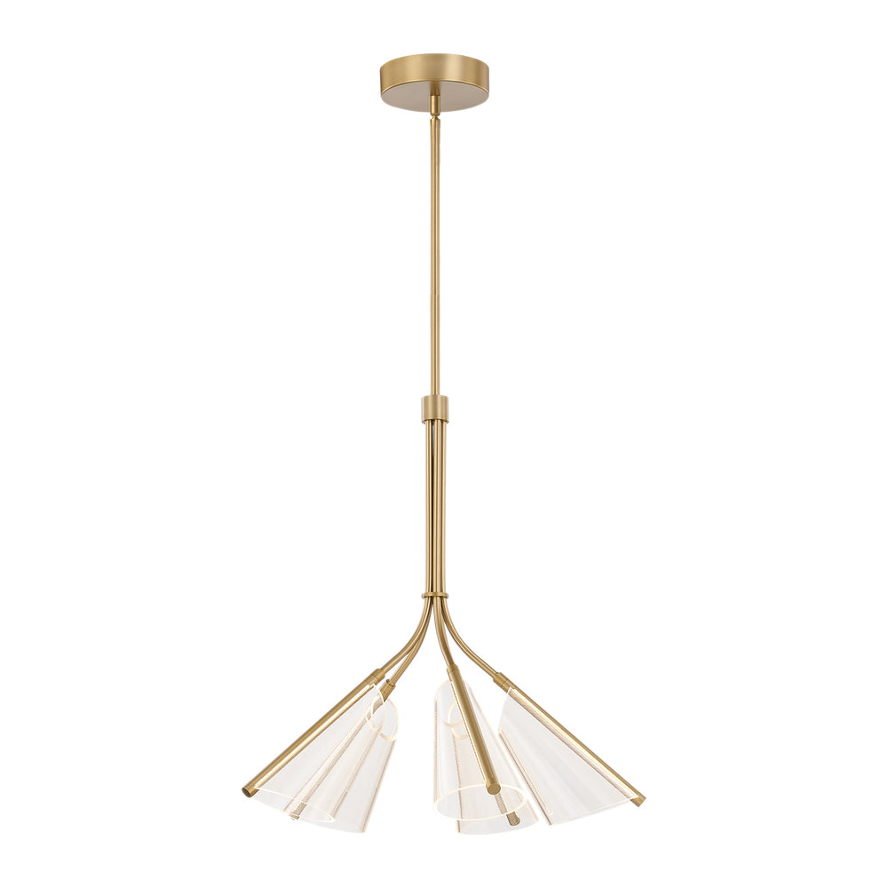 Kuzco Canada - LED Chandelier - Mulberry - Brushed Gold/Light Guide- Union Lighting Luminaires Decor