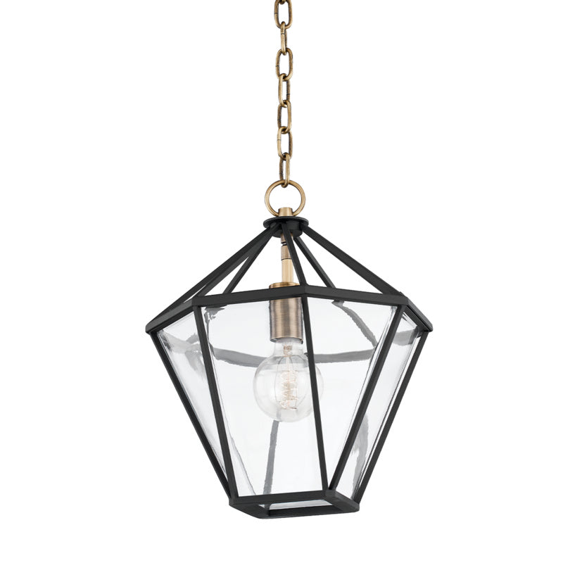 Troy Lighting Canada - One Light Lantern - Moss - Patina Brass/Textured Black- Union Lighting Luminaires Decor