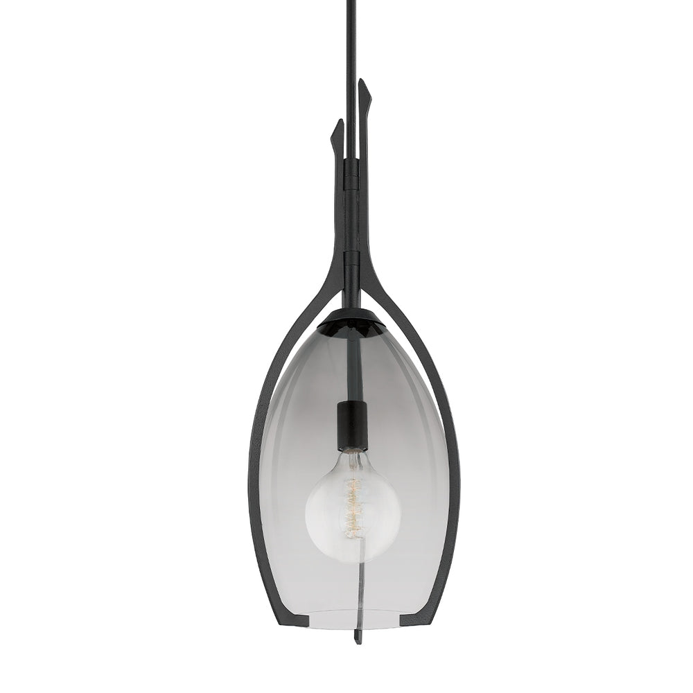 Troy Lighting Canada - One Light Pendant - Pacifica - Forged Iron- Union Lighting Luminaires Decor