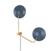 Troy Lighting - Two Light Wall Sconce - Leif - Patina Brass/Slate Blue- Union Lighting Luminaires Decor