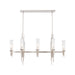 Alora Canada - Eight Light Pendant - Torres - Polished Nickel/Ribbed Glass- Union Lighting Luminaires Decor