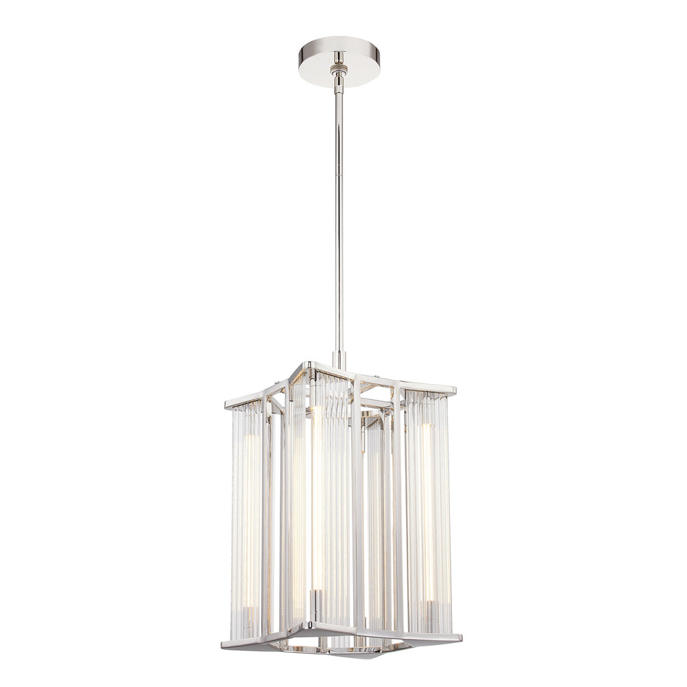 Alora Canada - LED Pendant - Sabre - Polished Nickel/Ribbed Glass- Union Lighting Luminaires Decor