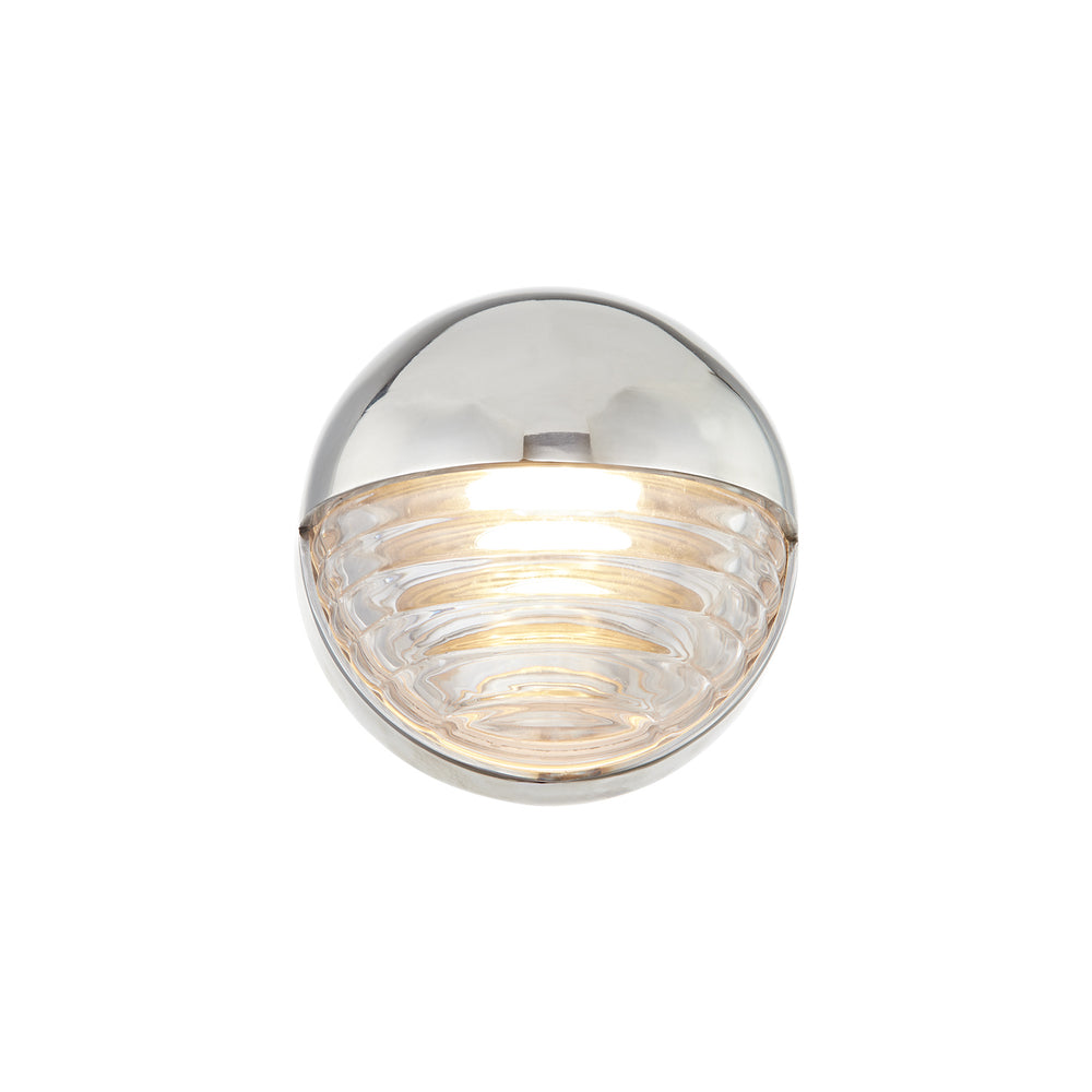 Alora Canada - LED Vanity - Palais - Polished Nickel/Ribbed Glass- Union Lighting Luminaires Decor