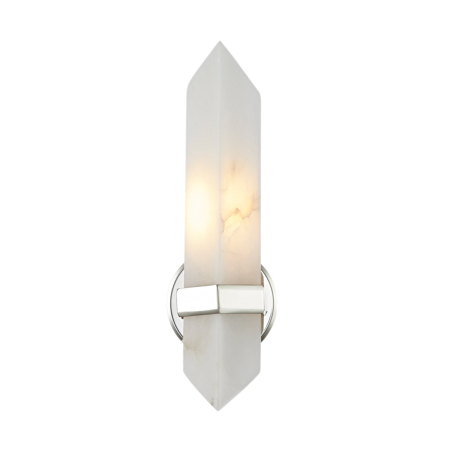 Alora Canada - One Light Vanity - Valencia - Polished Nickel/Alabaster- Union Lighting Luminaires Decor