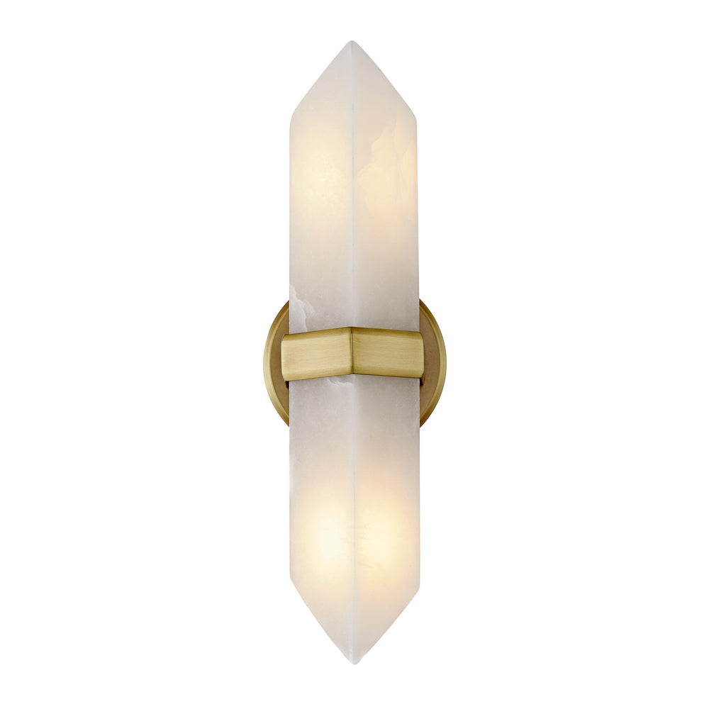 Alora Canada - Two Light Vanity - Valencia - Vintage Brass/Alabaster- Union Lighting Luminaires Decor