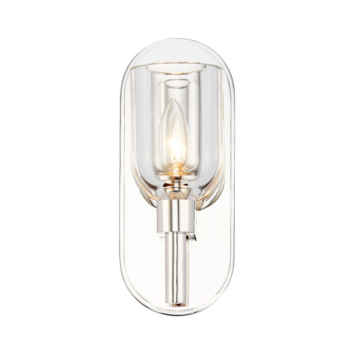 Alora Canada - One Light Vanity - Lucian - Clear Crystal/Polished Nickel- Union Lighting Luminaires Decor