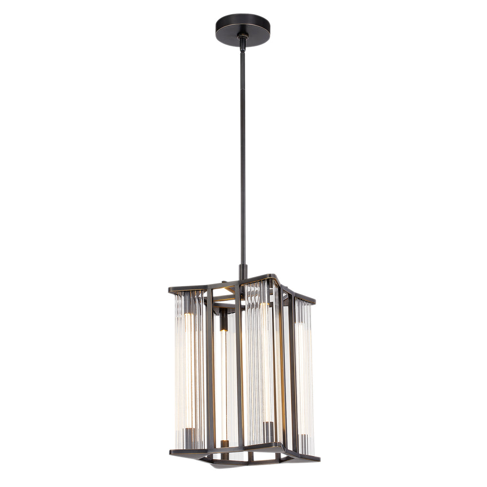 Alora Canada - LED Pendant - Sabre - Ribbed Glass/Urban Bronze- Union Lighting Luminaires Decor