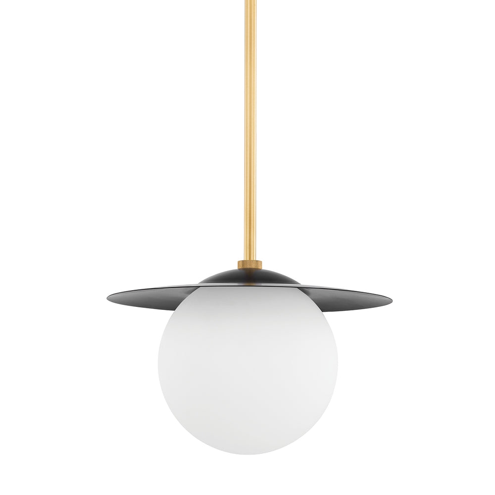 Mitzi Canada - One Light Pendant - Marlene - Aged Brass/Soft Black- Union Lighting Luminaires Decor