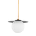 Mitzi Canada - One Light Pendant - Marlene - Aged Brass/Soft Black- Union Lighting Luminaires Decor