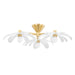Mitzi Canada - Three Light Semi Flush Mount - Twiggy - Aged Brass/Textured White- Union Lighting Luminaires Decor
