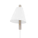 Mitzi Canada - One Light Wall Sconce - Ellen - Aged Brass/Wood Whitewash Ash- Union Lighting Luminaires Decor
